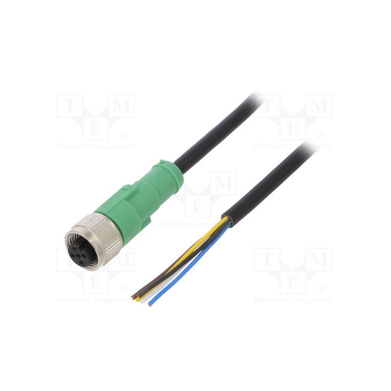 1 pcs x PHOENIX CONTACT - SAC-5P-10,0-PVC/M12FS - Connection lead, M12, PIN: 5, straight, 10m, plug, 60VAC, 4A, PVC