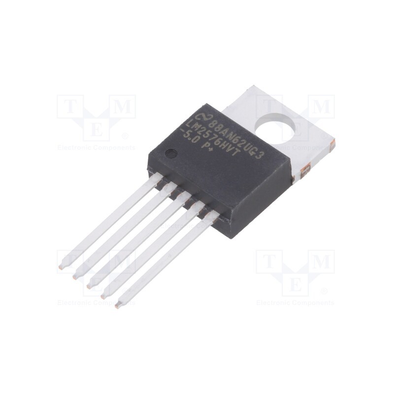 1 pcs x TEXAS INSTRUMENTS - LM2576HVT-5.0/NOPB - IC: PMIC, DC/DC converter, Uin: 4÷60VDC, Uout: 5VDC, 3A, TO220-5