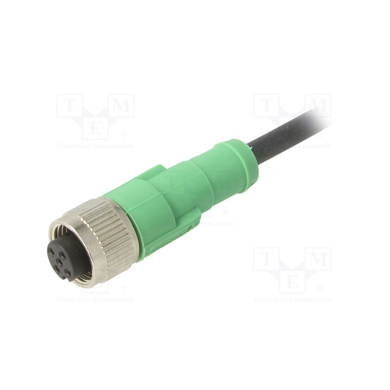 1 pcs x PHOENIX CONTACT - SAC-5P-3,0-PUR/M12FS - Connection lead, M12, PIN: 5, straight, 3m, plug, 60VAC, 4A, -25÷90°C