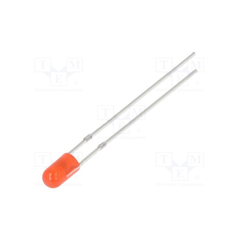 1 pcs x OPTOSUPPLY - OSR5PA3E34B - LED, 3mm, red, 30°, Front: convex, 1.8÷2.6V, No.of term: 2, 2÷2.7lm