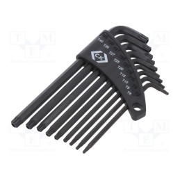 1 set x C.K - T4409 - Wrenches set, Torx®, TX08,TX09,TX10,TX15,TX25,TX27,TX30,TX40