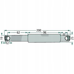 Upper connector pin, cat. 1 2 19 25mm l 200mm