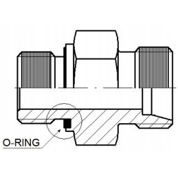 Connections to a 2-section hydraulic distributor, 40l