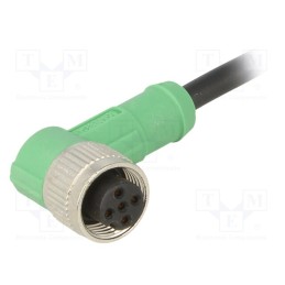 1 pcs x PHOENIX CONTACT - SAC-5P-3,0-PVC/M12FR - Connection lead, M12, PIN: 5, angled, 3m, plug, 60VAC, 4A, -25÷90°C