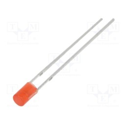 1 pcs x OPTOSUPPLY - OSR5PA3HE4B - LED, 3mm, red, 330÷500mcd, 140°, Front: flat, 1.8÷2.6V, No.of term: 2