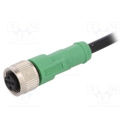 1 pcs x PHOENIX CONTACT - SAC-5P-3,0-PVC/M12FS - Connection lead, M12, PIN: 5, straight, 3m, plug, 60VAC, 4A, -25÷90°C