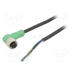 1 pcs x PHOENIX CONTACT - SAC-5P-5,0-PVC/M12FR - Connection lead, M12, PIN: 5, angled, 5m, plug, 60VAC, 4A, -25÷90°C