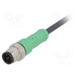 1 pcs x PHOENIX CONTACT - SAC-5P-M12MS/1,5-PUR - Connection lead, M12, PIN: 5, straight, 1.5m, plug, 60VAC, 4A, PUR