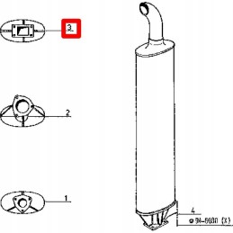 Exhaust muffler Renault Ceres 32 34 7700018114