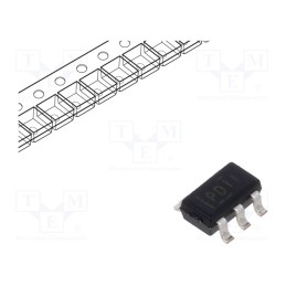 1 pcs x TEXAS INSTRUMENTS - TPS3828-33DBVR - IC: Supervisor Integrated Circuit, open drain, 1.1÷5.5VDC, Ch: 1