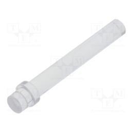 5 pcs x BIVAR - PLP1-830-F - Fiber for LED, round, Ø3mm, Front: flat, straight, with flange