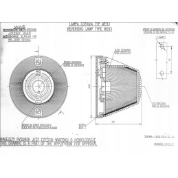 Reversing position lamp, white, high, 93 cm