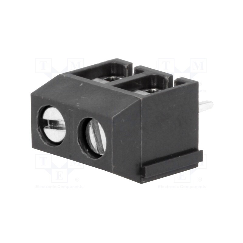 5 pcs x DEGSON ELECTRONICS - DG306-5.0-02P-11-00A(H) - PCB terminal block, angled 90°, 5mm, ways: 2, on PCBs, 1.5mm2, 15A