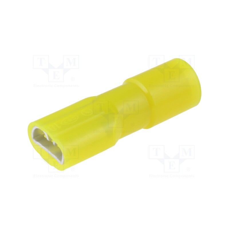 5 pcs x NICHIFU - TMDN 630855-FA-YCL - Terminal: flat, 6.3mm, 0.8mm, female, 5.5mm2, crimped, for cable