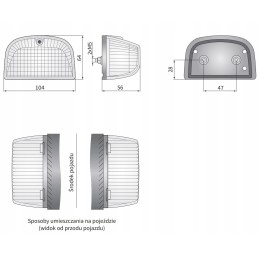 Front side turn signal lamp 104x64