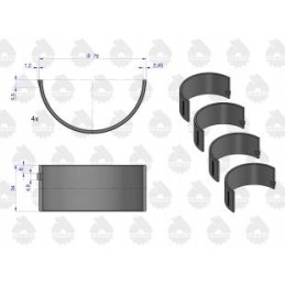 Set of connecting rod bearings n 1 00 c 330