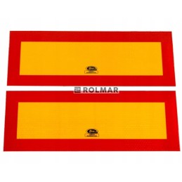 Reflective warning board, 2 pieces, 300x120mm