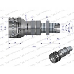 Hydraulic socket pressure eliminator m18x1 5