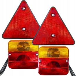 set of rear lights for a 12v semi-trailer, triangle