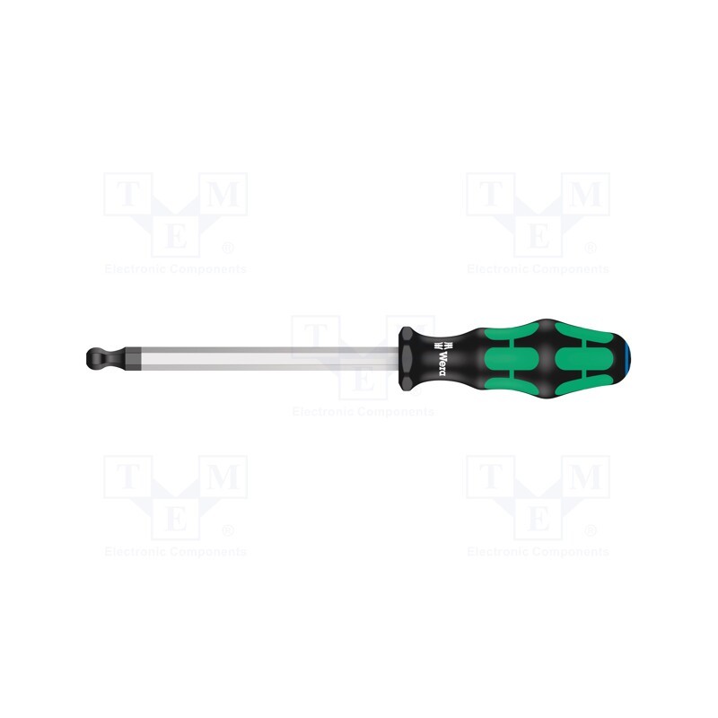 1 pcs x WERA - 5022830001 - Screwdriver, hex key,spherical, HEX 10mm, Blade length: 150mm
