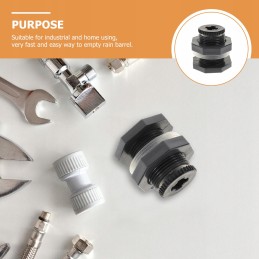 Water tank connector, aquarium bulkhead parts