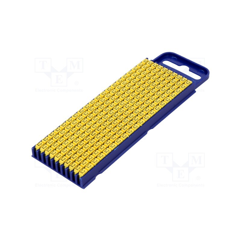 200 pcs x HELLERMANNTYTON - 561-02324 - Markers, Marking: L2, 2.8÷3.8mm, polyamide, yellow, -40÷85°C, WIC
