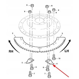 Left camper forage harvester drive LCA67156