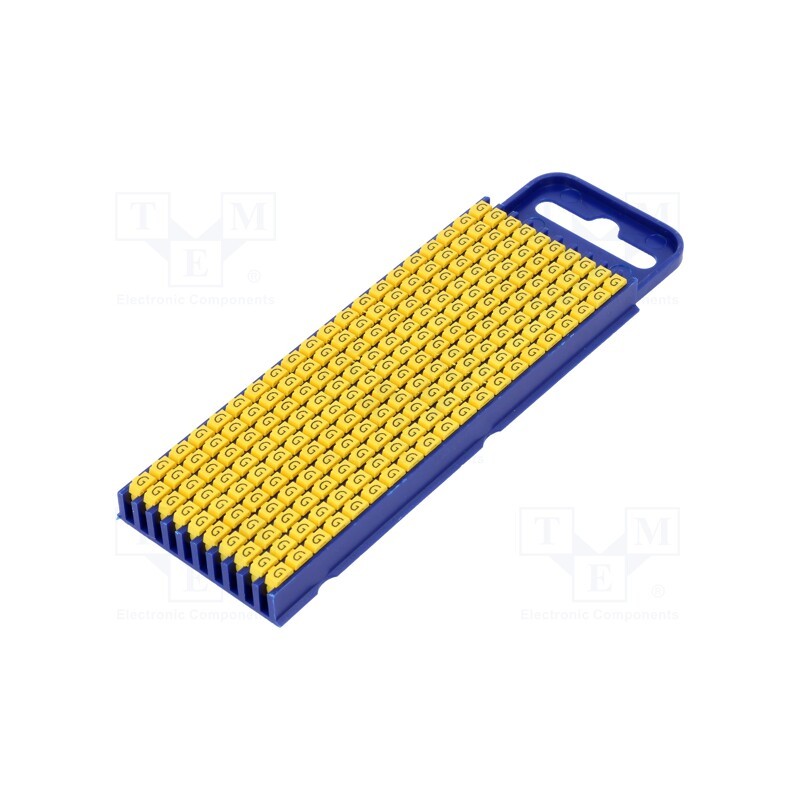 200 pcs x HELLERMANNTYTON - 561-02074 - Markers, Marking: G, 2.8÷3.8mm, polyamide, yellow, -40÷85°C, WIC