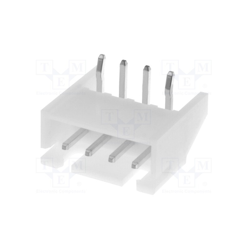 5 pcs x JST - S4B-XH-A-1 (LF)(SN) - Socket, wire-board, male, XH, 2.5mm, PIN: 4, THT, 250V, 3A, -25÷85°C