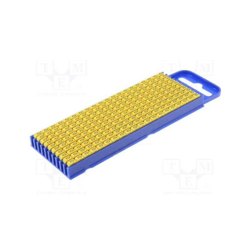 200 pcs x HELLERMANNTYTON - 561-02604 - Markers, Marking: 0, 2.8÷3.8mm, polyamide, yellow, -40÷85°C, WIC