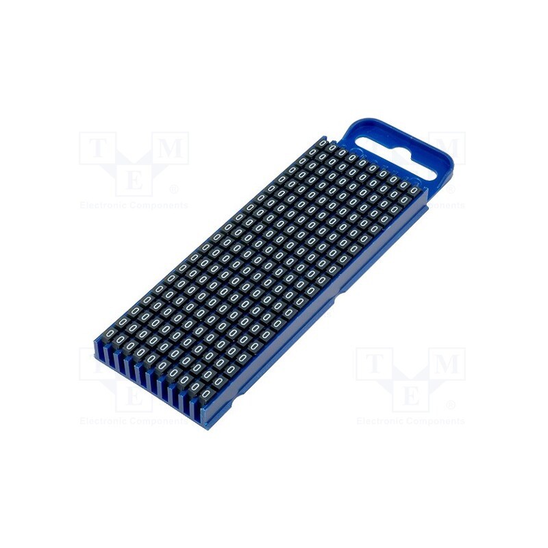 200 pcs x HELLERMANNTYTON - 561-02600 - Markers, Marking: 0, 2.8÷3.8mm, polyamide, black, -40÷85°C, push-in