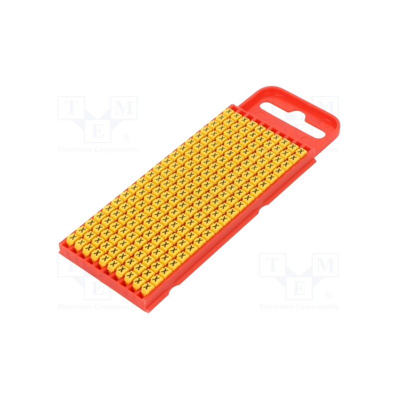 200 pcs x HELLERMANNTYTON - 561-01244 - Markers, Marking: X, 2÷2.8mm, polyamide, yellow, -40÷85°C, push-in
