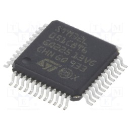 1 pcs x STMicroelectronics - STM32L051C8T6 - IC: ARM microcontroller, 32MHz, LQFP48, 1.65÷3.6VDC, -40÷85°C