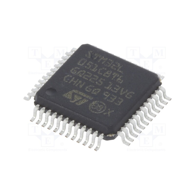 1 pcs x STMicroelectronics - STM32L051C8T6 - IC: ARM microcontroller, 32MHz, LQFP48, 1.65÷3.6VDC, -40÷85°C