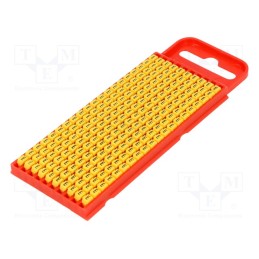 200 pcs x HELLERMANNTYTON - 561-01054 - Markers, Marking: E, 2÷2.8mm, polyamide, yellow, -40÷85°C, push-in