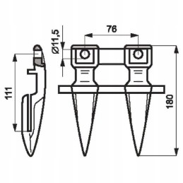 3025676235m2 double rasspe header bayonet
