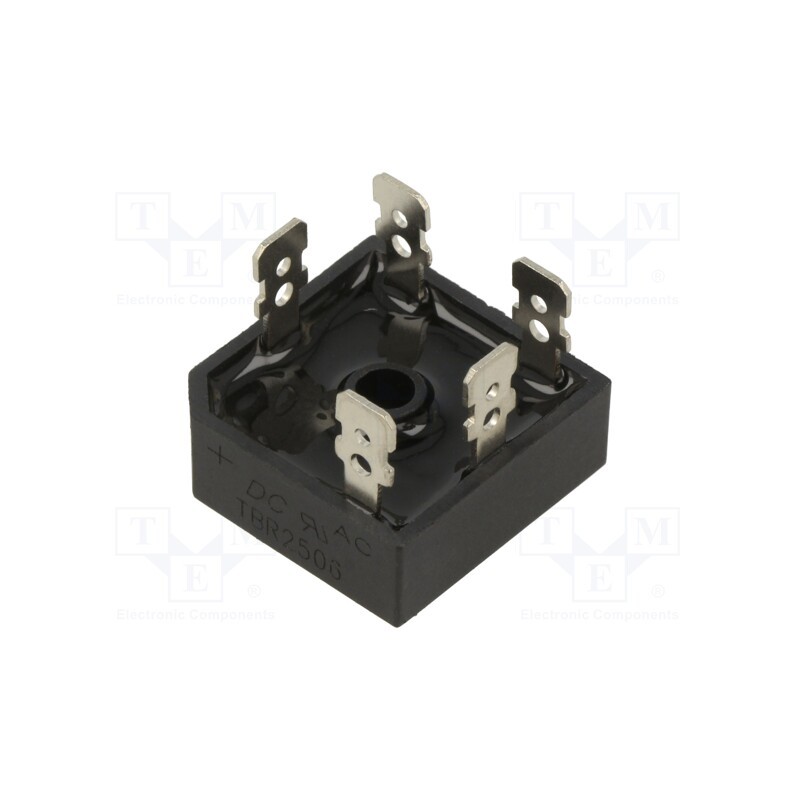 1 pcs x DC COMPONENTS - TBR2506 - Bridge rectifier: three-phase, Urmax: 600V, If: 25A, Ifsm: 400A, THT