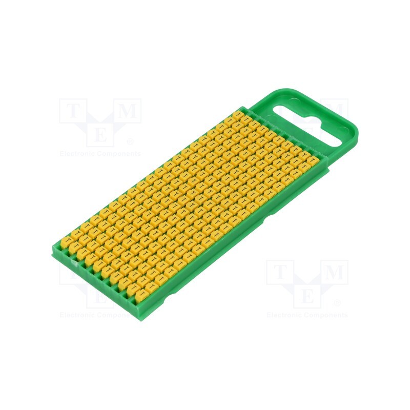 200 pcs x HELLERMANNTYTON - 561-00204 - Markers, Marking: T, 0.8÷2.2mm, polyamide, yellow, -40÷85°C, WIC