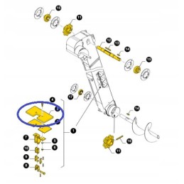Rubber spatula 9835453 new holland cnh