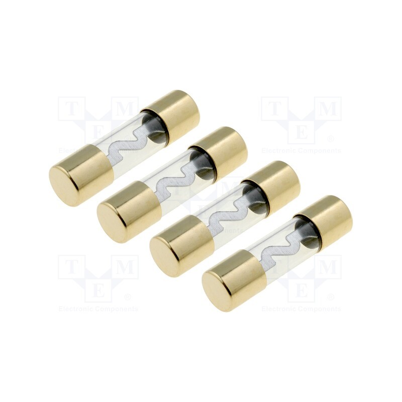 1 set x ACV - 30.3900-60 - Fuse: fuse, glass, 60A, Conductor: silver, gold-plated, 4pcs.