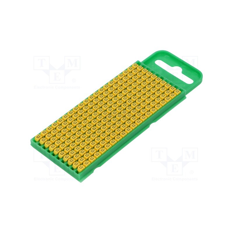 200 pcs x HELLERMANNTYTON - 561-00334 - Markers, Marking: L3, 0.8÷2.2mm, polyamide, yellow, -40÷85°C, WIC