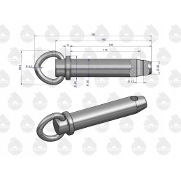 Hitch fork pin mf3 original ursus 1664995
