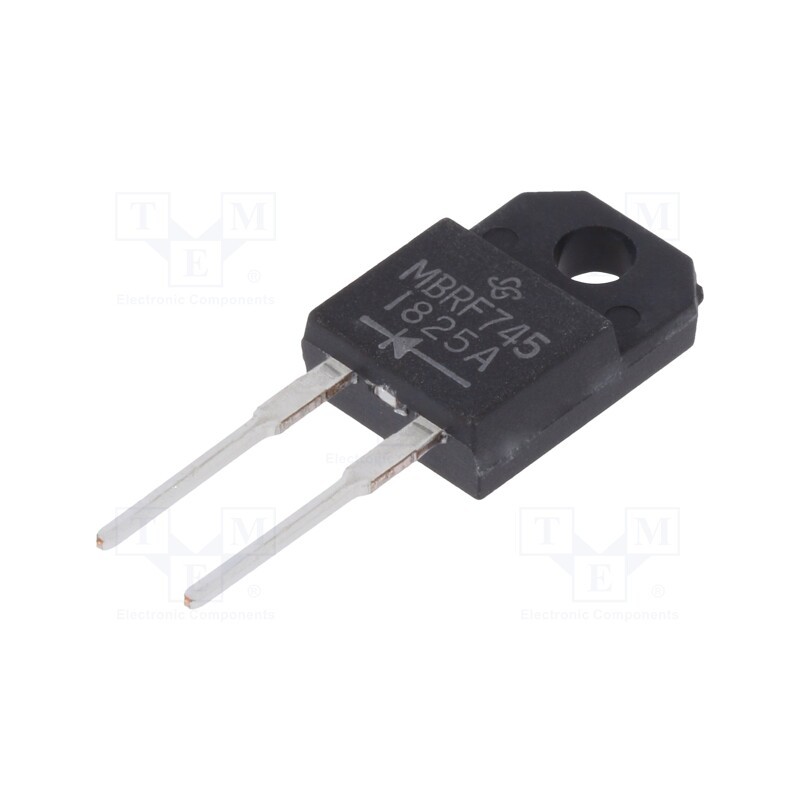 1 pcs x VISHAY - MBRF745-E3/45 - Diode: Schottky rectifying, THT, 45V, 7.5A, TO220FP-2,