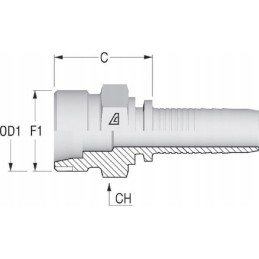 Hose fitting ces ns metric dn20 25s m36x2