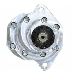 The power steering pump connects m