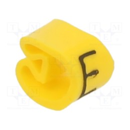 200 pcs x WEIDMu00dcLLER - CLI C 1-3 GE/SW E MP - Markers, Marking: E, 2.5÷5mm, PVC, yellow, -30÷80°C, leaded, CLI C