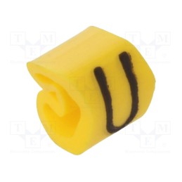 200 pcs x WEIDMu00dcLLER - CLI C 02-3 GE/SW U MP - Markers, Marking: U, 1.3÷3mm, PVC, yellow, -30÷80°C, leaded, CLI C
