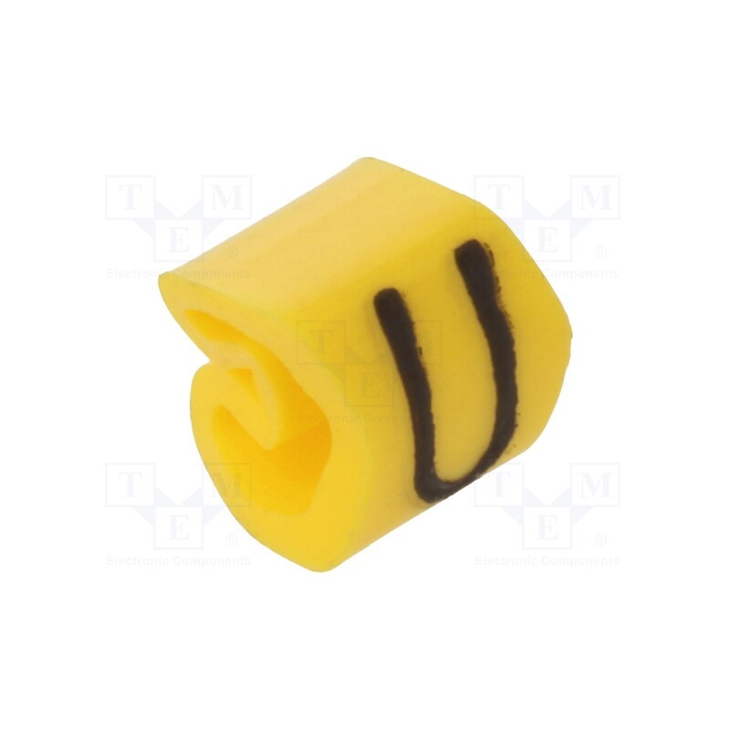 200 pcs x WEIDMu00dcLLER - CLI C 02-3 GE/SW U MP - Markers, Marking: U, 1.3÷3mm, PVC, yellow, -30÷80°C, leaded, CLI C