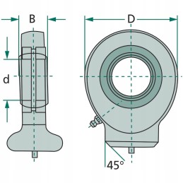 Pivot bearing rod head