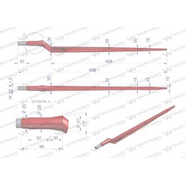 Universal loader, red, zl 880 mm